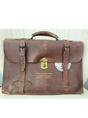Case Navigation DEAD RECKONING type A-4 vintage Wright Leather WWII briefcase